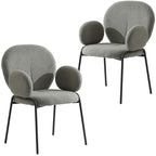 Soft-Cushioned Wrought Iron Dining Chair