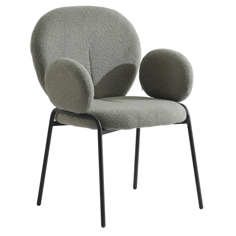 Soft-Cushioned Wrought Iron Dining Chair