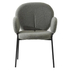 Soft-Cushioned Wrought Iron Dining Chair