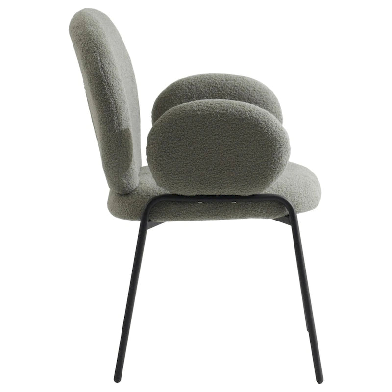 Soft-Cushioned Wrought Iron Dining Chair