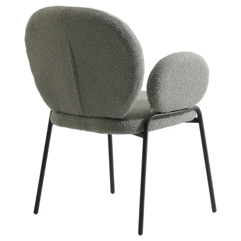 Soft-Cushioned Wrought Iron Dining Chair