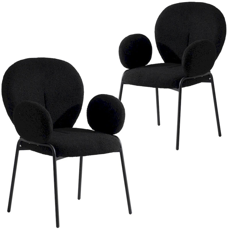 Soft-Cushioned Wrought Iron Dining Chair
