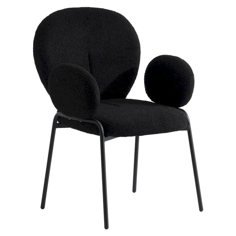 Soft-Cushioned Wrought Iron Dining Chair