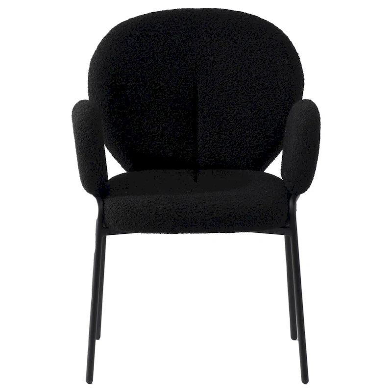 Soft-Cushioned Wrought Iron Dining Chair