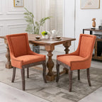 Set of 2 Ultra Side Dining Chairs with Wood Legs