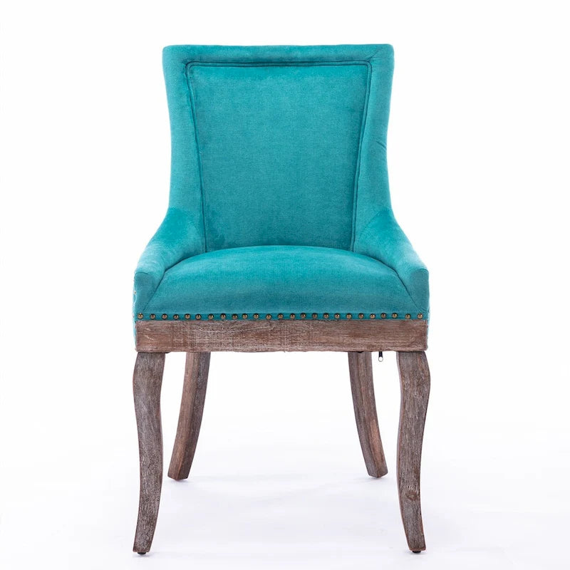 Set of 2 Ultra Side Dining Chairs with Wood Legs
