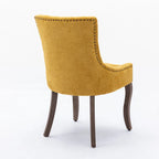Set of 2 Ultra Side Dining Chairs with Wood Legs