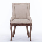 Set of 2 Ultra Side Dining Chairs with Wood Legs