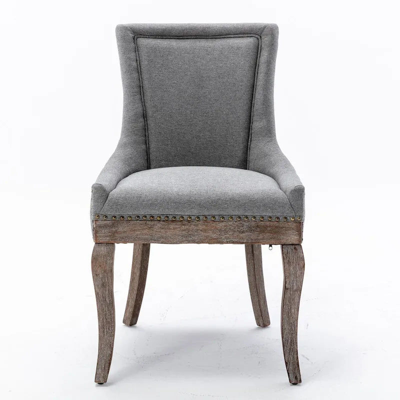 Set of 2 Ultra Side Dining Chairs with Wood Legs