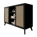 CraftPorch Mid-Century Modern Black SideBoard Cabinet