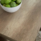 The Gray Barn Sun Valley Sandstone Rectangular Leg Table - Brown