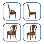 9 PCS Dining Table w Extension Leaf 2x Armchairs and 6x Side Chairs