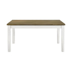Pratto Brown Brushed and Off White Rectangular Dining Table
