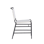 Leffler Sanded Steel and Fabric Industrial Dining Chair