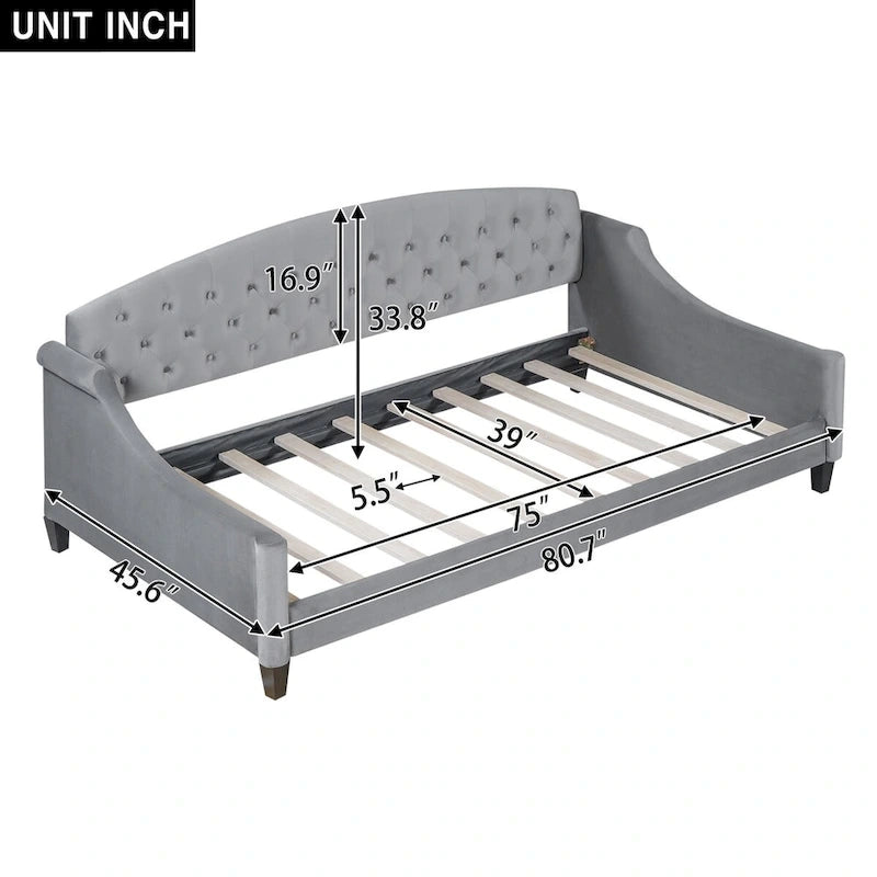 Full Size Modern Luxury Tufted Button Daybed,Multifunctional Design,No Box Spring Required