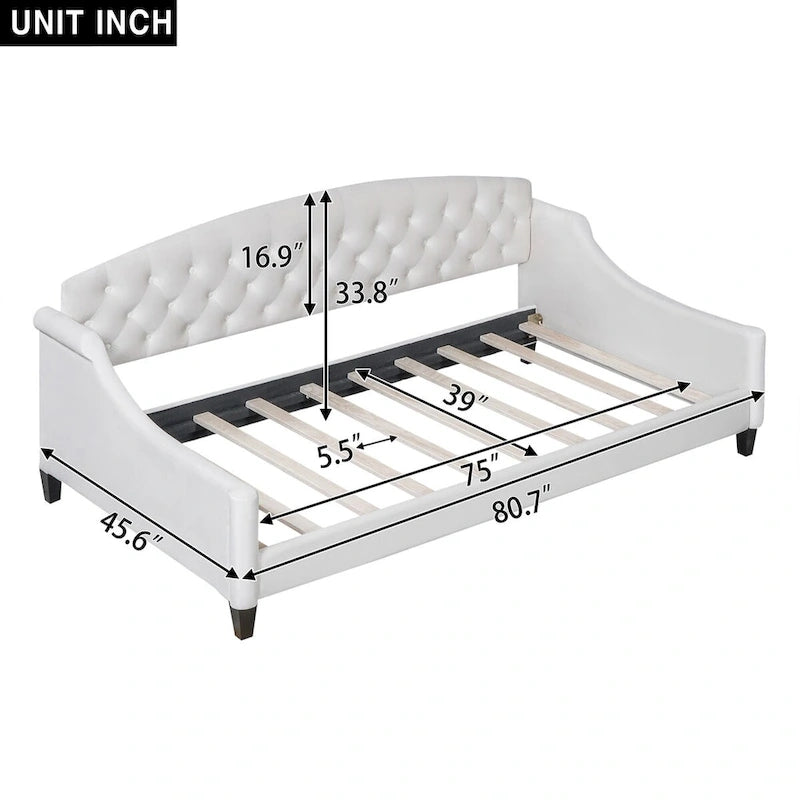 Full Size Modern Luxury Tufted Button Daybed,Multifunctional Design,No Box Spring Required