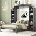 Queen Size Murphy Bed with Shelves