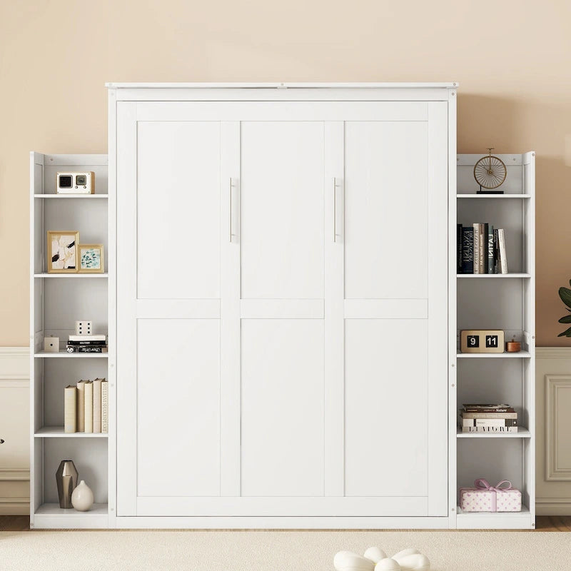 Queen Size Murphy Bed with Shelves