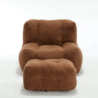 Comfortable Bean Bag for Adults and Children, Super Soft Lazy Sofa Chair with Foam and Ottoman