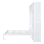 Nestfair Queen Size Murphy Bed Wall Bed with Shelves