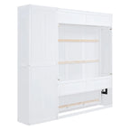 Nestfair Queen Size Murphy Bed Wall Bed with Shelves