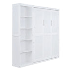 Nestfair Queen Size Murphy Bed Wall Bed with Shelves