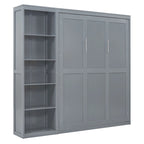 Nestfair Queen Size Murphy Bed Wall Bed with Shelves