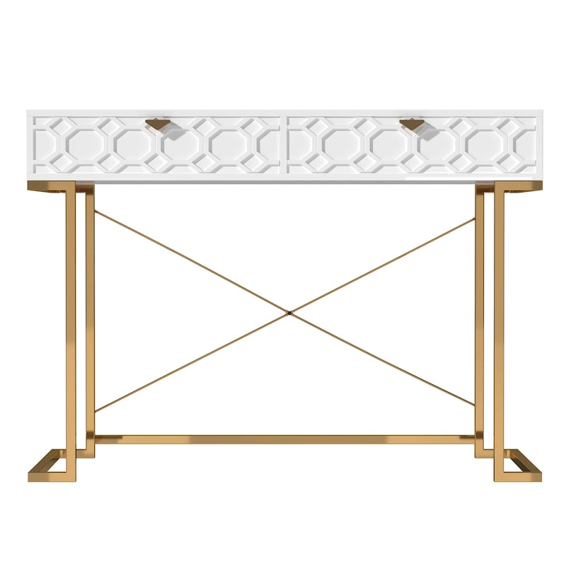 Glossy Storage Home Office Desk with Drawer