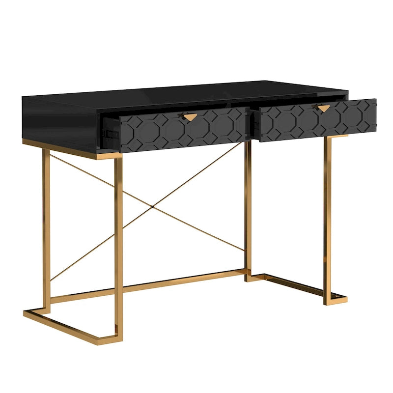 Glossy Storage Home Office Desk with Drawer