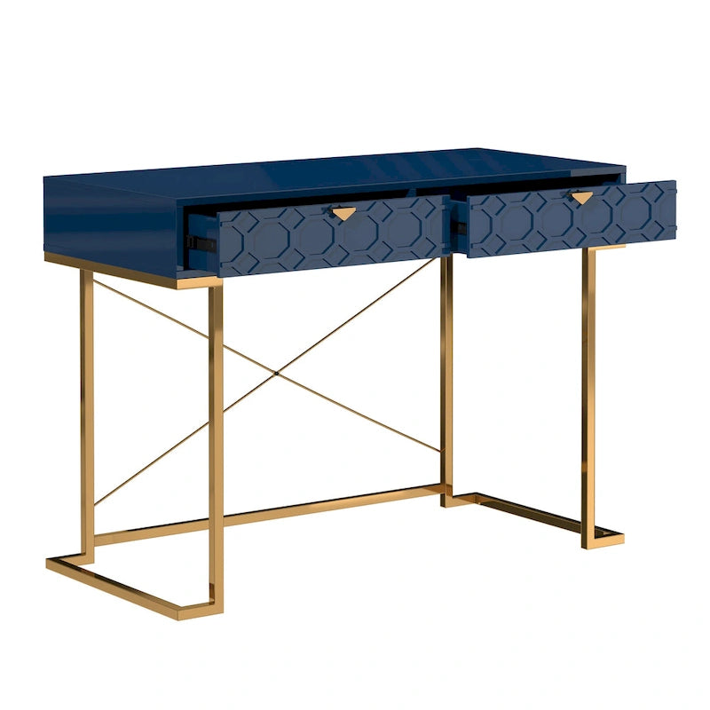 Glossy Storage Home Office Desk with Drawer