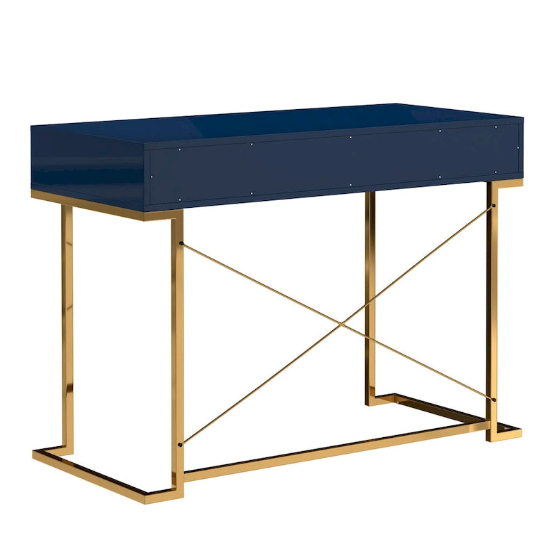 Glossy Storage Home Office Desk with Drawer