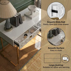 Glossy Storage Home Office Desk with Drawer