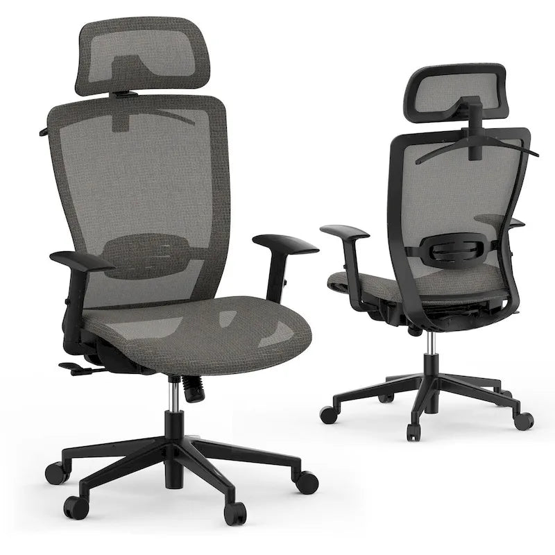 FlexiSpot Ergonomic Office Desk Chair 360 Swivel Height Adjustable Mesh Chair Adjustable Headrest, Lumbar Support, Armrest