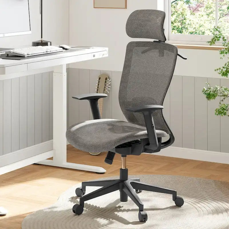 FlexiSpot Ergonomic Office Desk Chair 360 Swivel Height Adjustable Mesh Chair Adjustable Headrest, Lumbar Support, Armrest