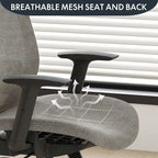 FlexiSpot Ergonomic Office Desk Chair 360 Swivel Height Adjustable Mesh Chair Adjustable Headrest, Lumbar Support, Armrest