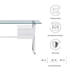 Sector 56 Glass Top Glass Office Desk