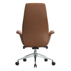 Summit High-Back Leather Office Chair with Swivel and Tilt