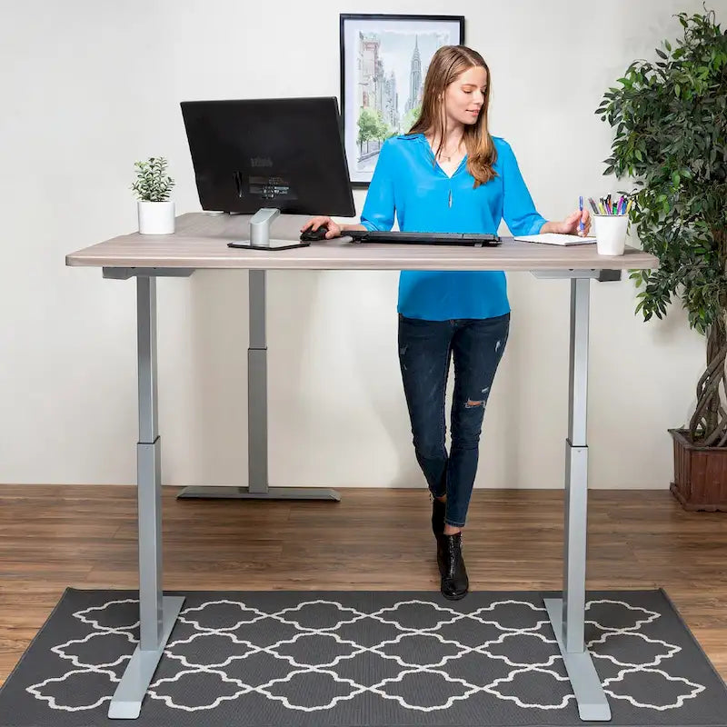 BRODAN Electric Standing Desk, Adjustable Height Office Desk, L Shape
