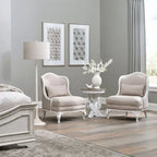 Magnolia Manor Antique White Upholstered Accent Chair