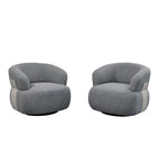 Kieon 33W 360 Swivel Modern Barrel Chair Accent Chair Set of 2