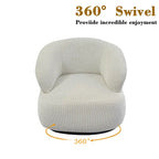 Kieon 33W 360 Swivel Modern Barrel Chair Accent Chair Set of 2