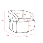 Kieon 33W 360 Swivel Modern Barrel Chair Accent Chair Set of 2