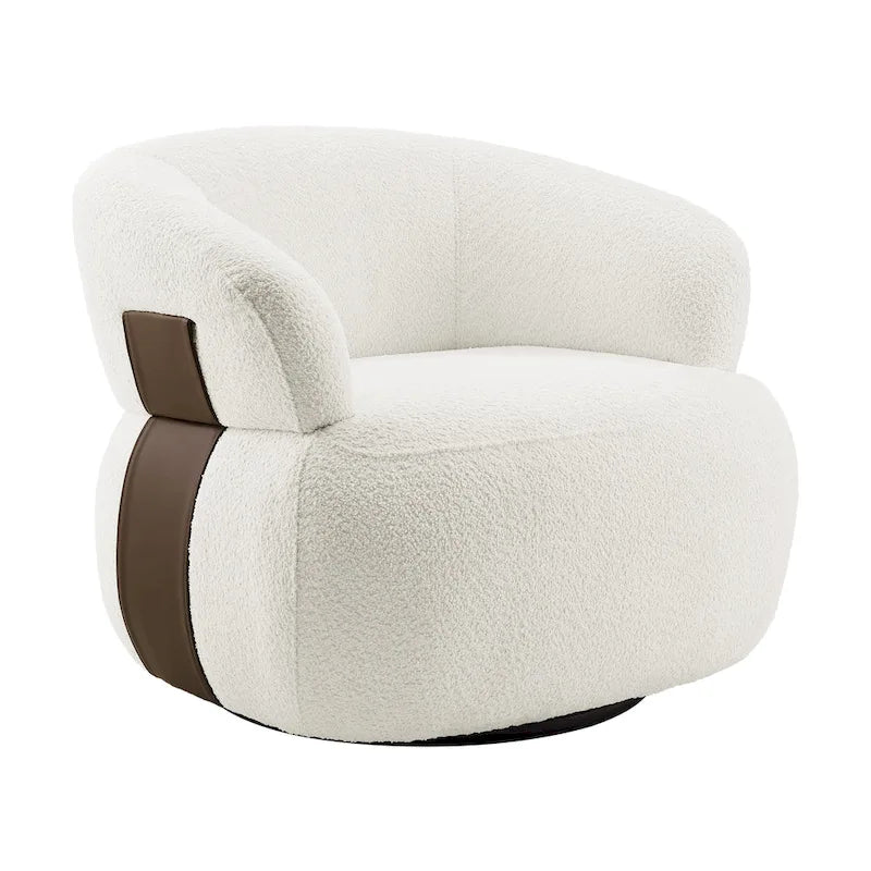 Kieon 33W 360 Swivel Modern Barrel Chair Accent Chair Set of 2