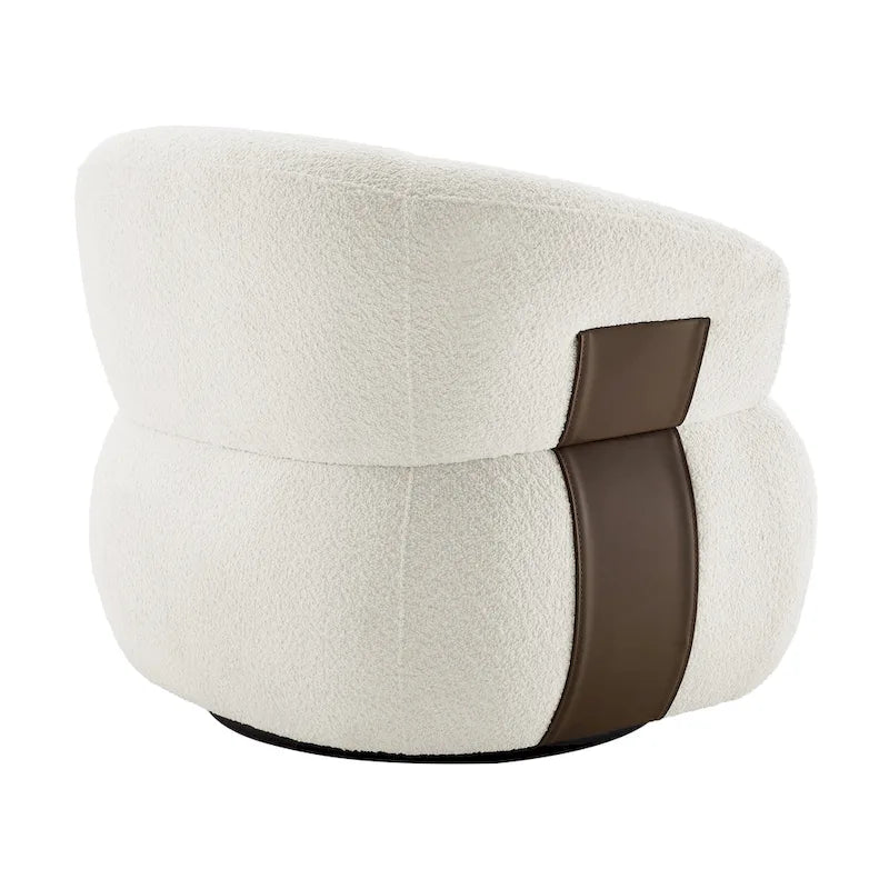 Kieon 33W 360 Swivel Modern Barrel Chair Accent Chair Set of 2