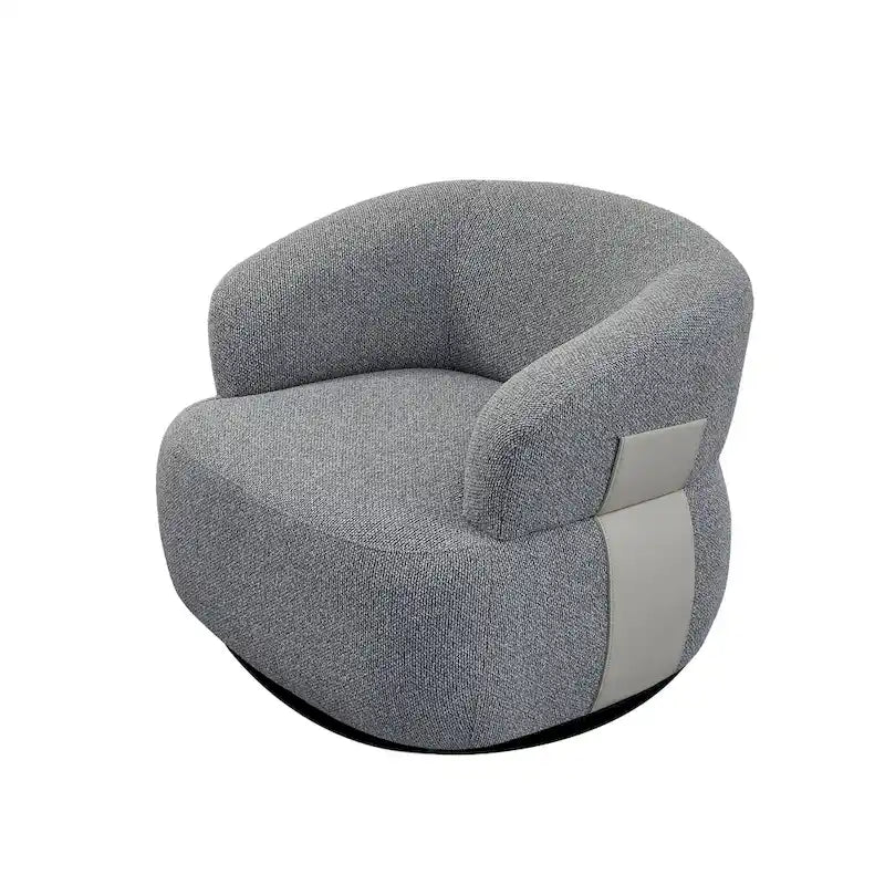 Kieon 33W 360 Swivel Modern Barrel Chair Accent Chair Set of 2