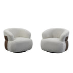 Kieon 33W 360 Swivel Modern Barrel Chair Accent Chair Set of 2
