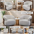 Kieon 33W 360 Swivel Modern Barrel Chair Accent Chair Set of 2