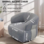 Kieon 33W 360 Swivel Modern Barrel Chair Accent Chair Set of 2