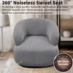 Kieon 33W 360 Swivel Modern Barrel Chair Accent Chair Set of 2