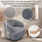 Kieon 33W 360 Swivel Modern Barrel Chair Accent Chair Set of 2